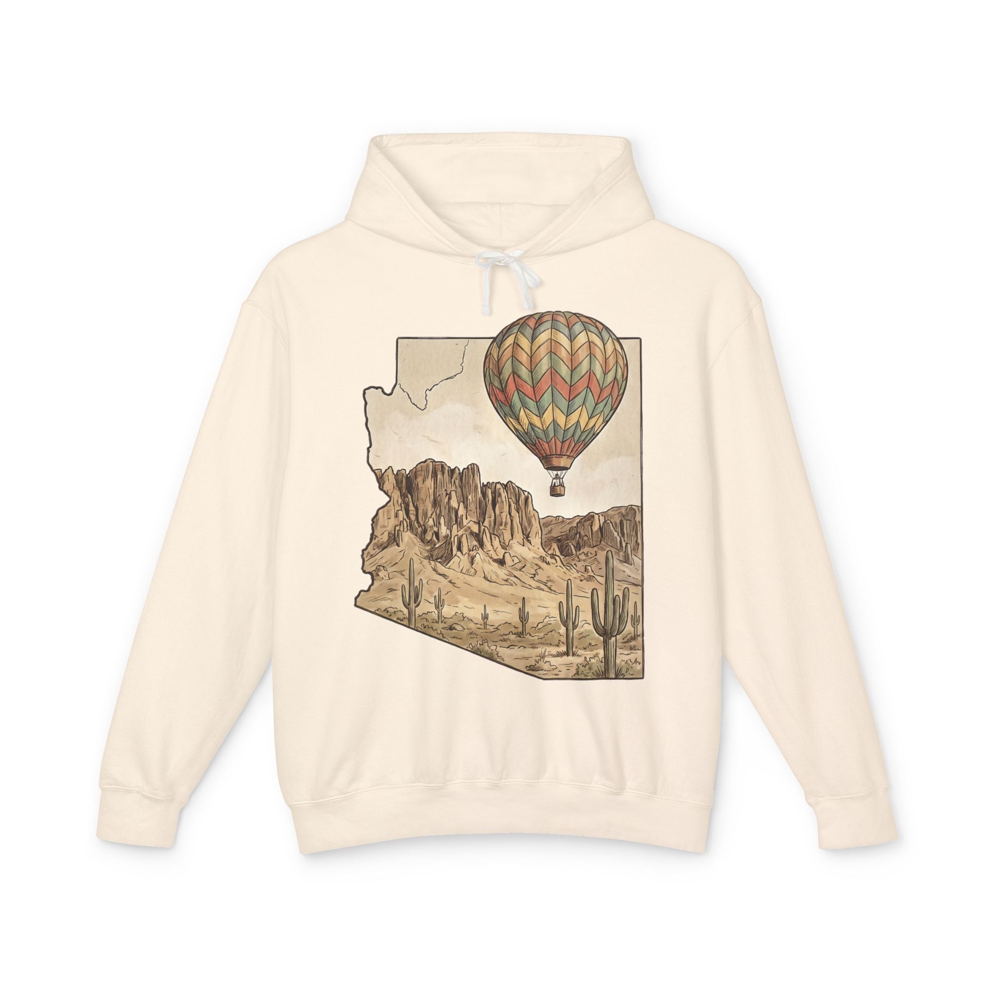 Grand Canyon Arizona Desert Hot Air Balloon Hoodie