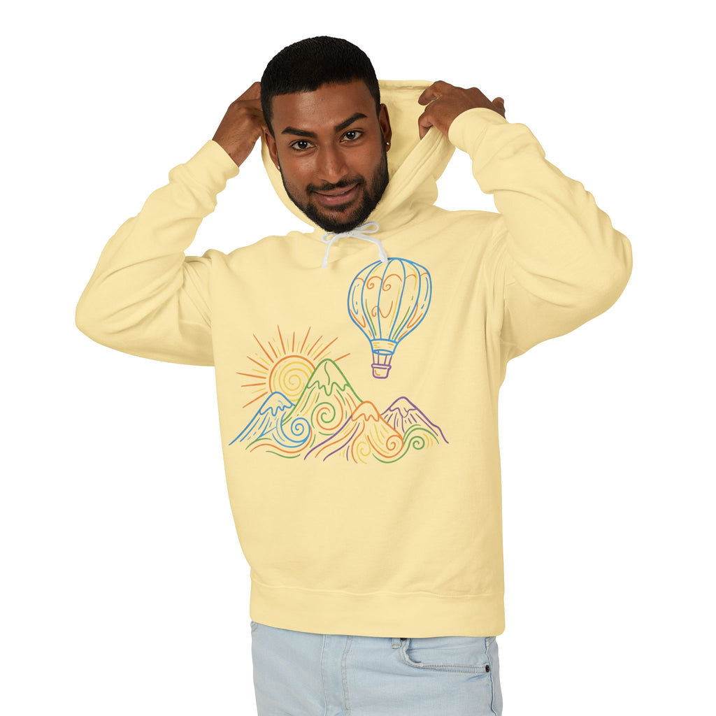 Hot Air Balloon Mountain Pastel Hoodie