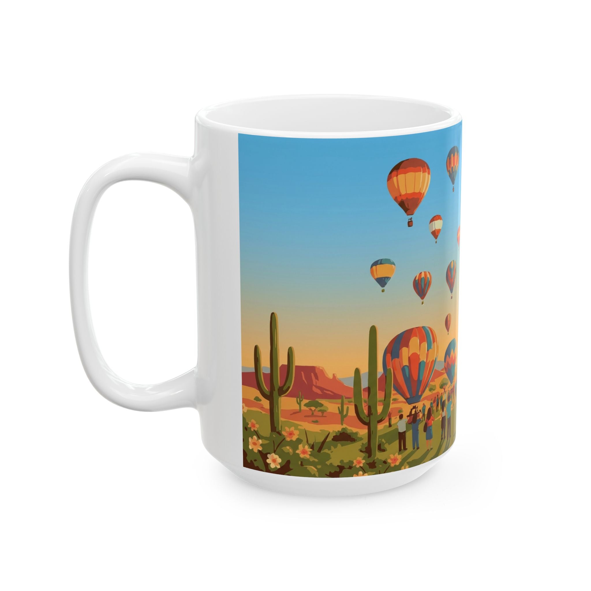 Arizona Hot Air Balloon Welcome to Arizona Ceramic Mug (15oz)