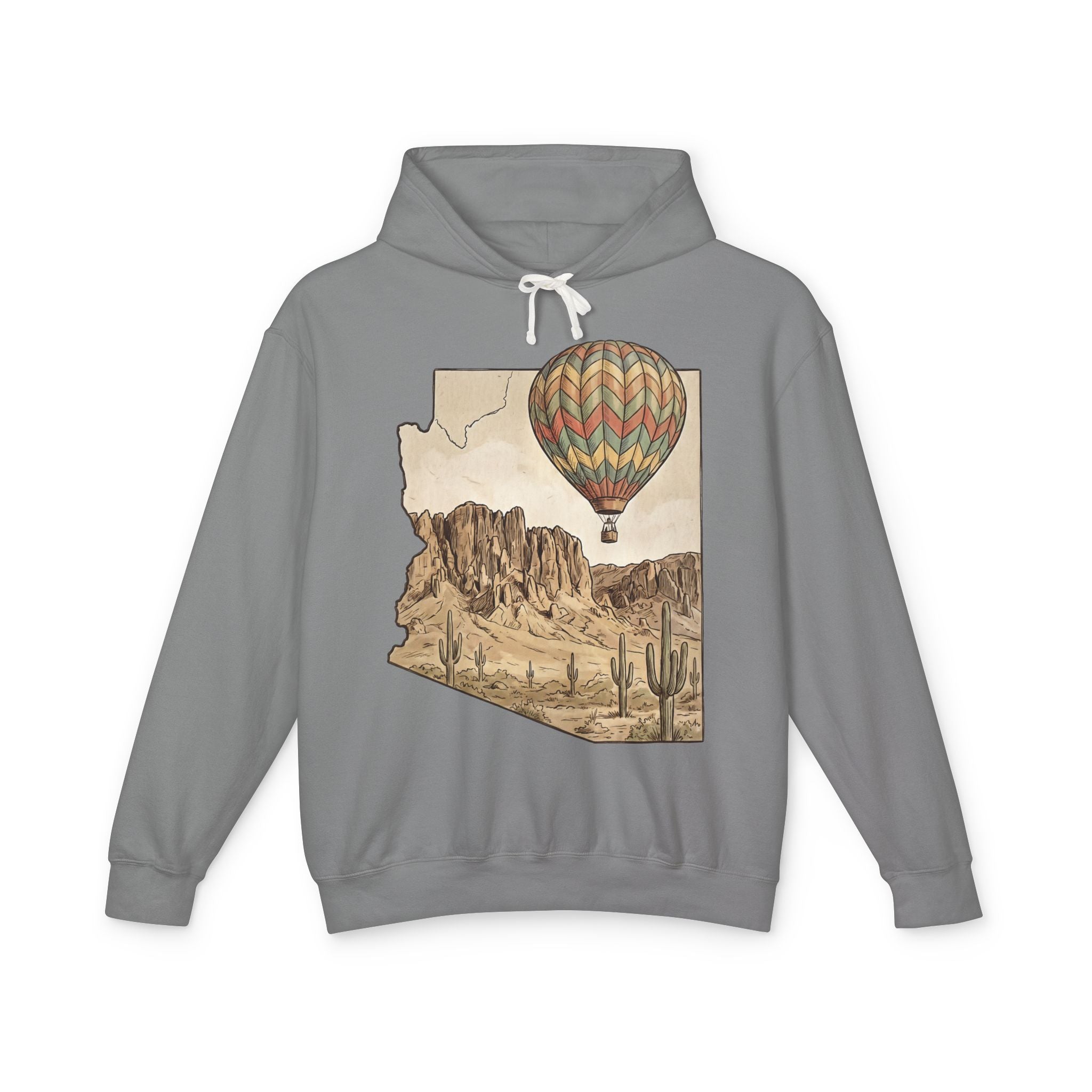 Grand Canyon Arizona Desert Hot Air Balloon Hoodie
