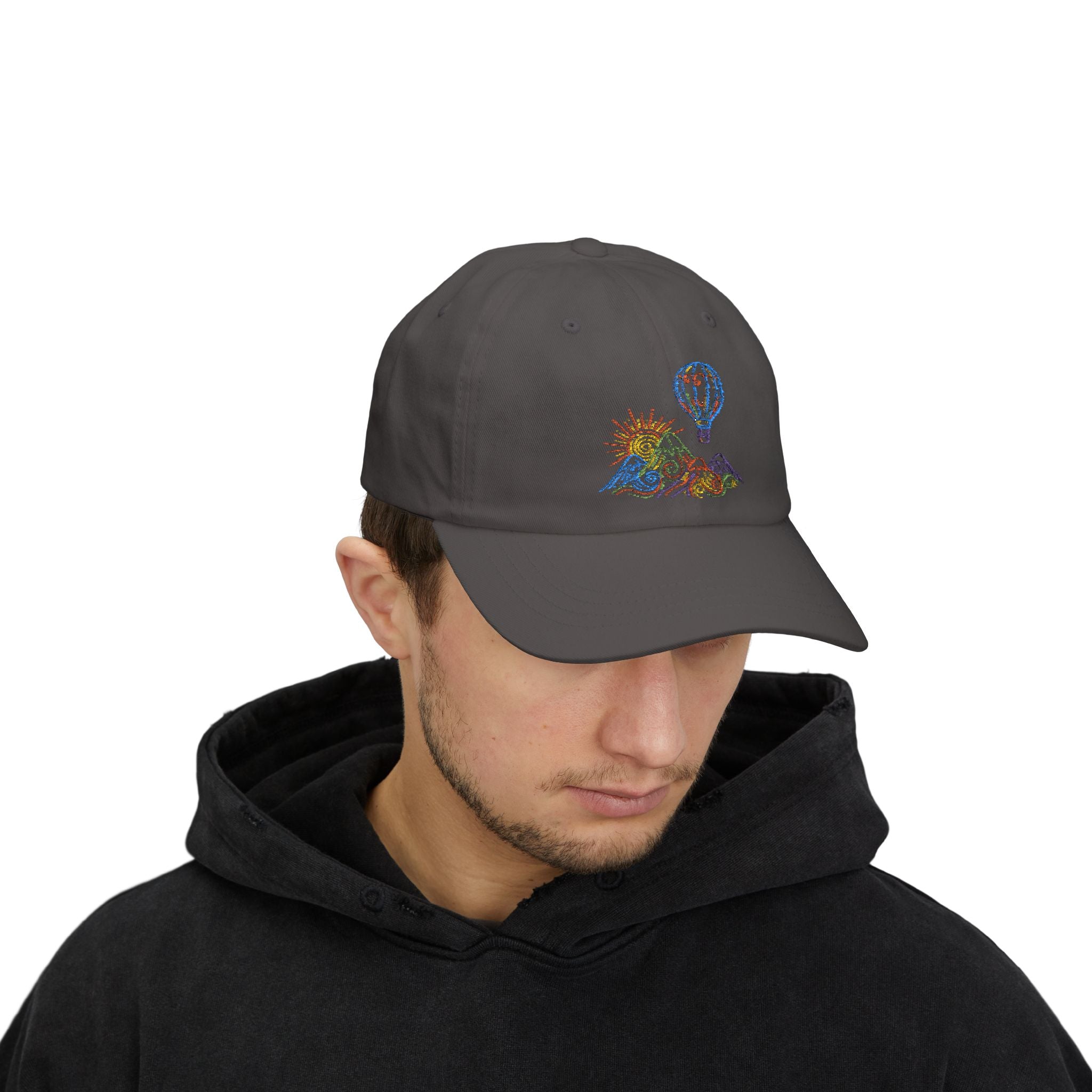 Hot Air Balloon Mountain Pastel Hat