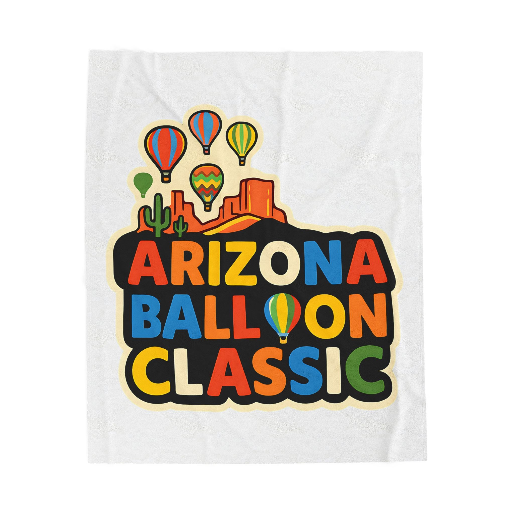 Arizona Balloon Classic (Colorful) Velveteen Plush Blanket