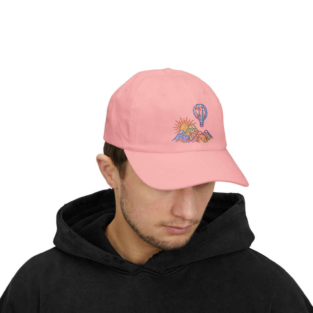 Hot Air Balloon Mountain Pastel Hat