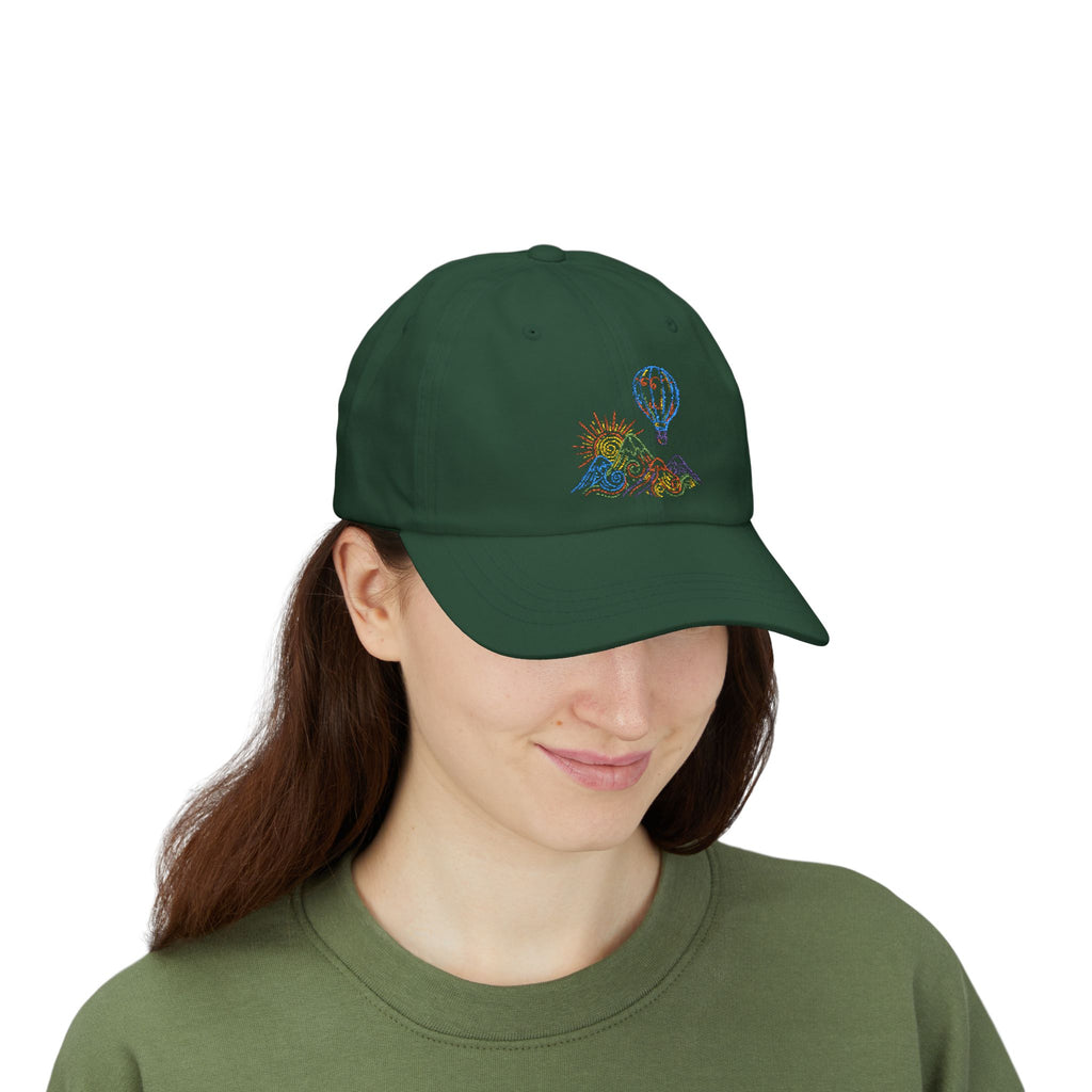 Hot Air Balloon Mountain Pastel Hat