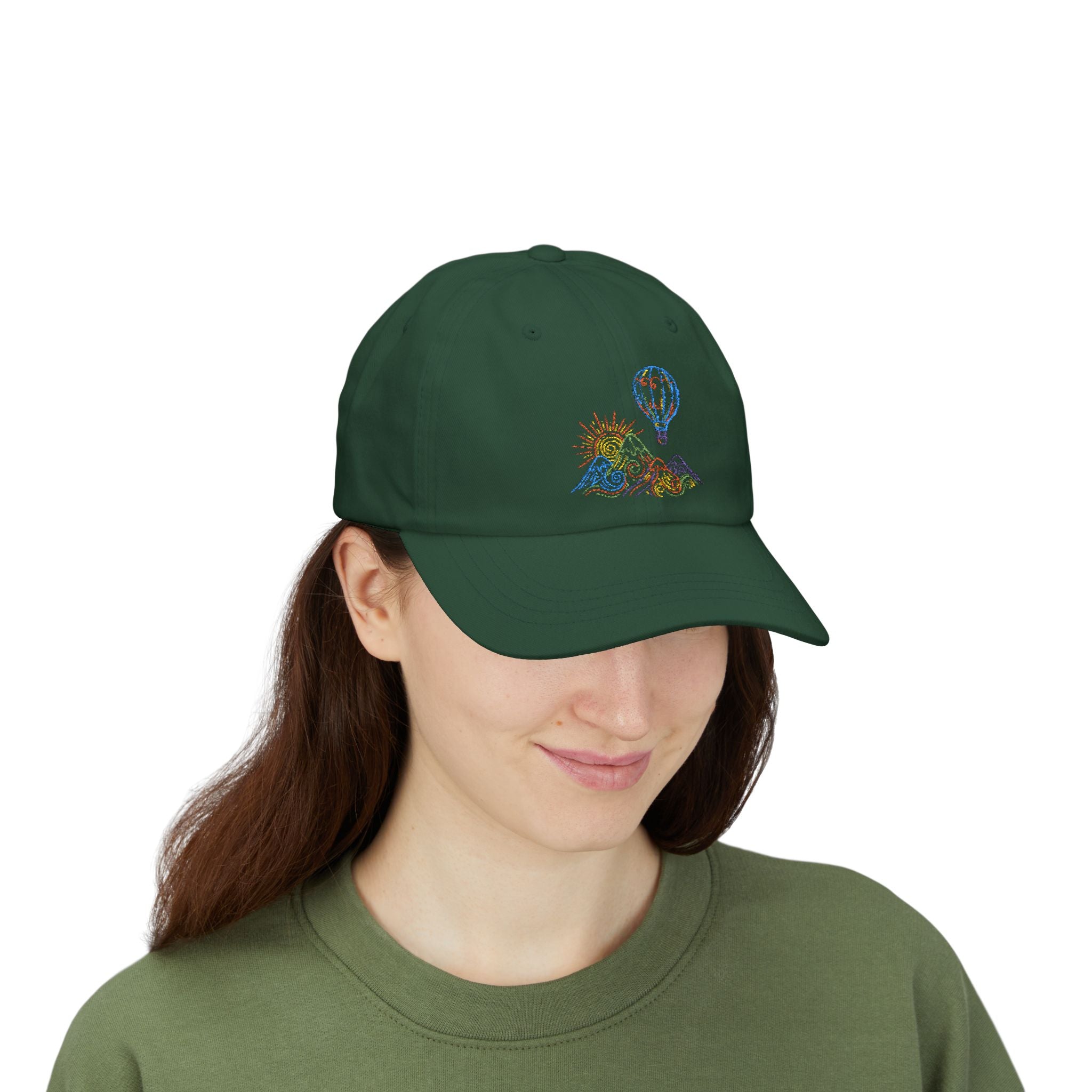 Hot Air Balloon Mountain Pastel Hat