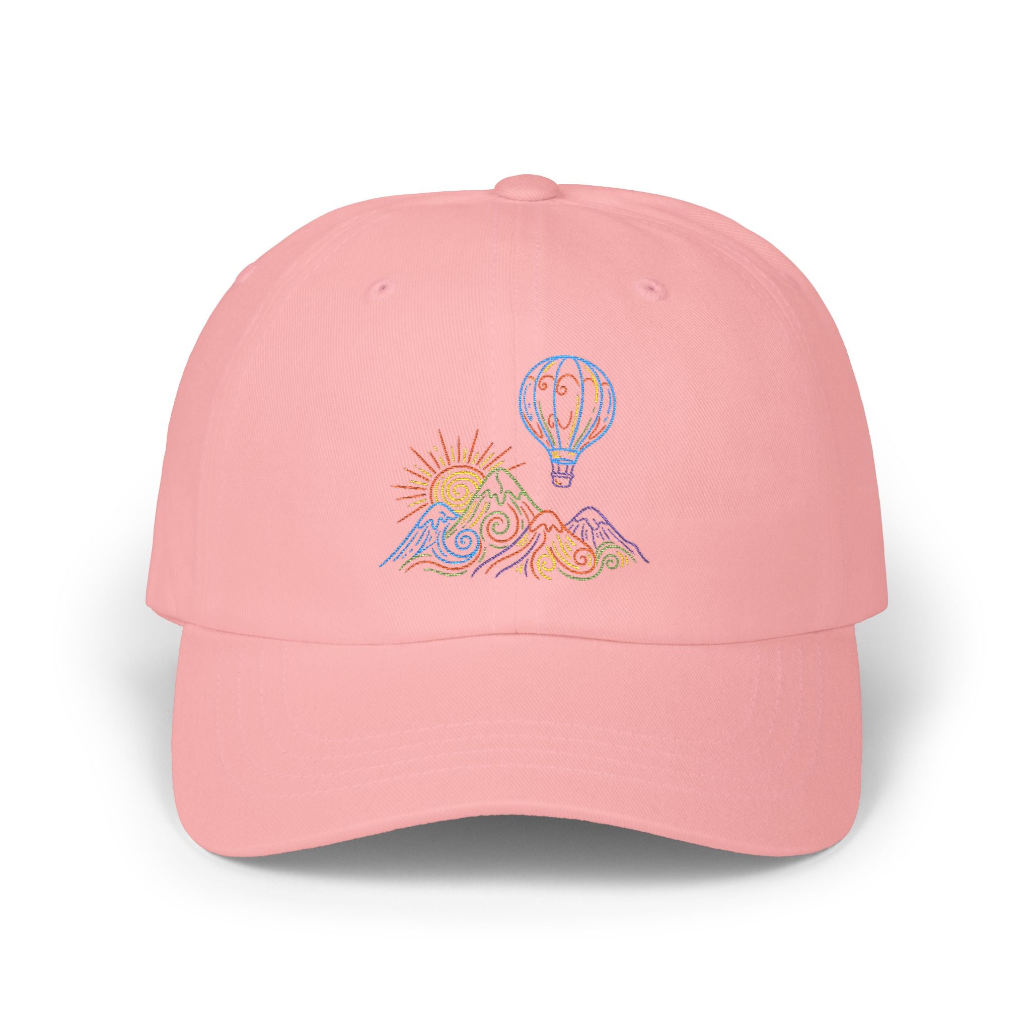 Hot Air Balloon Mountain Pastel Hat