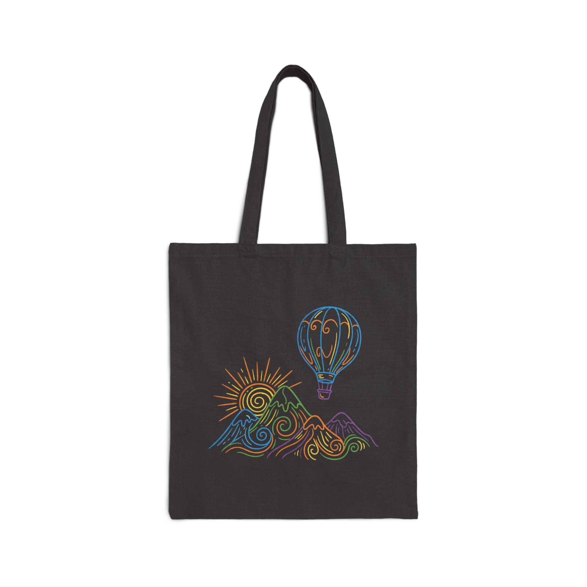 Hot Air Balloon Mountain Pastel Tote Bag
