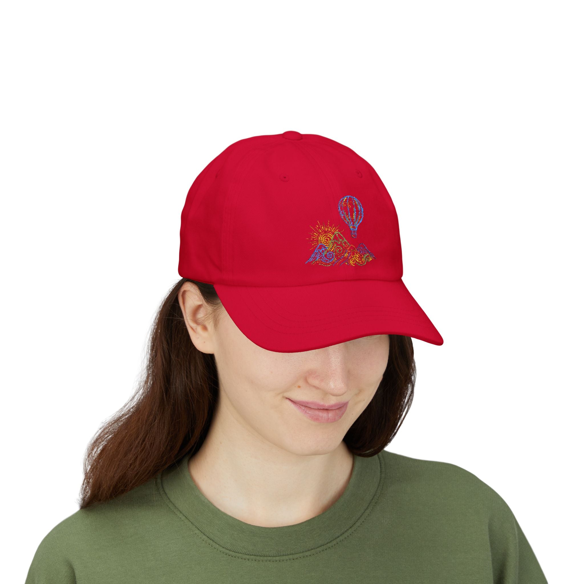Hot Air Balloon Mountain Pastel Hat