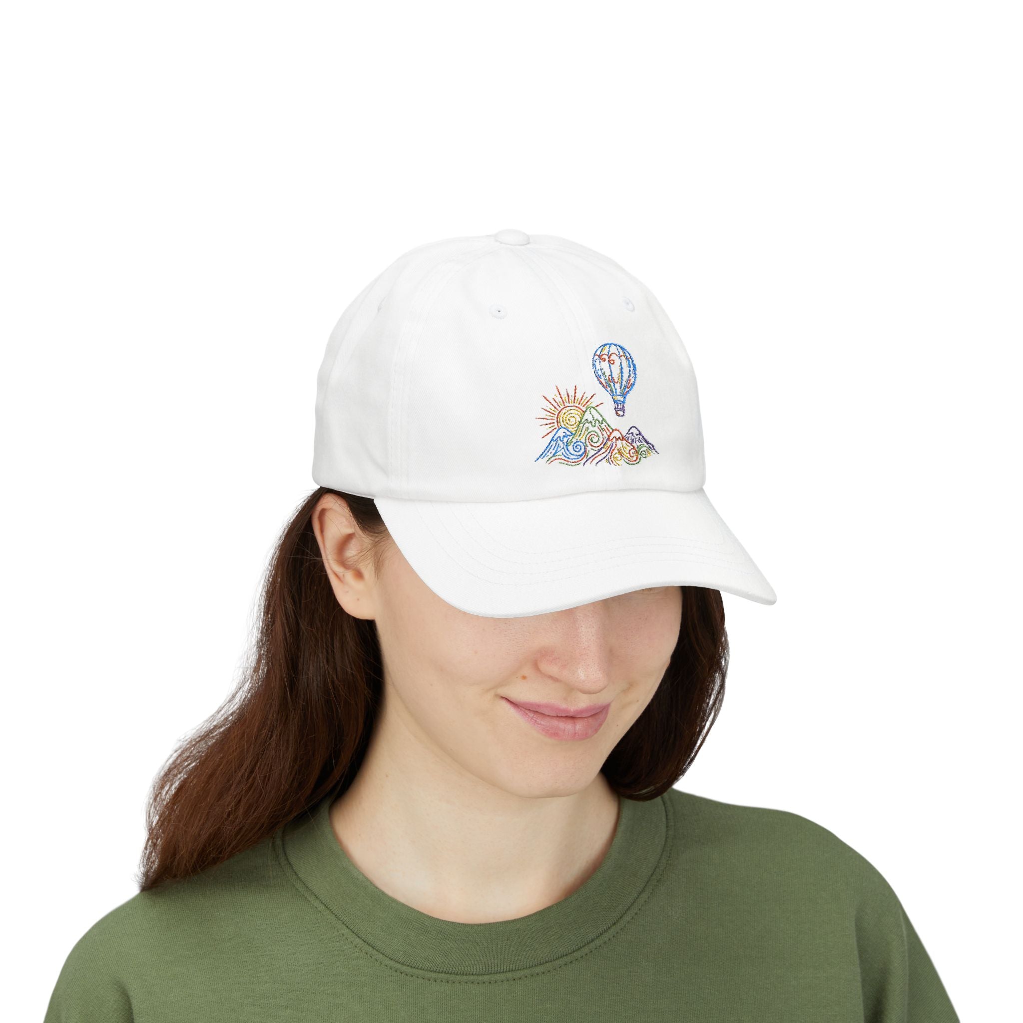 Hot Air Balloon Mountain Pastel Hat