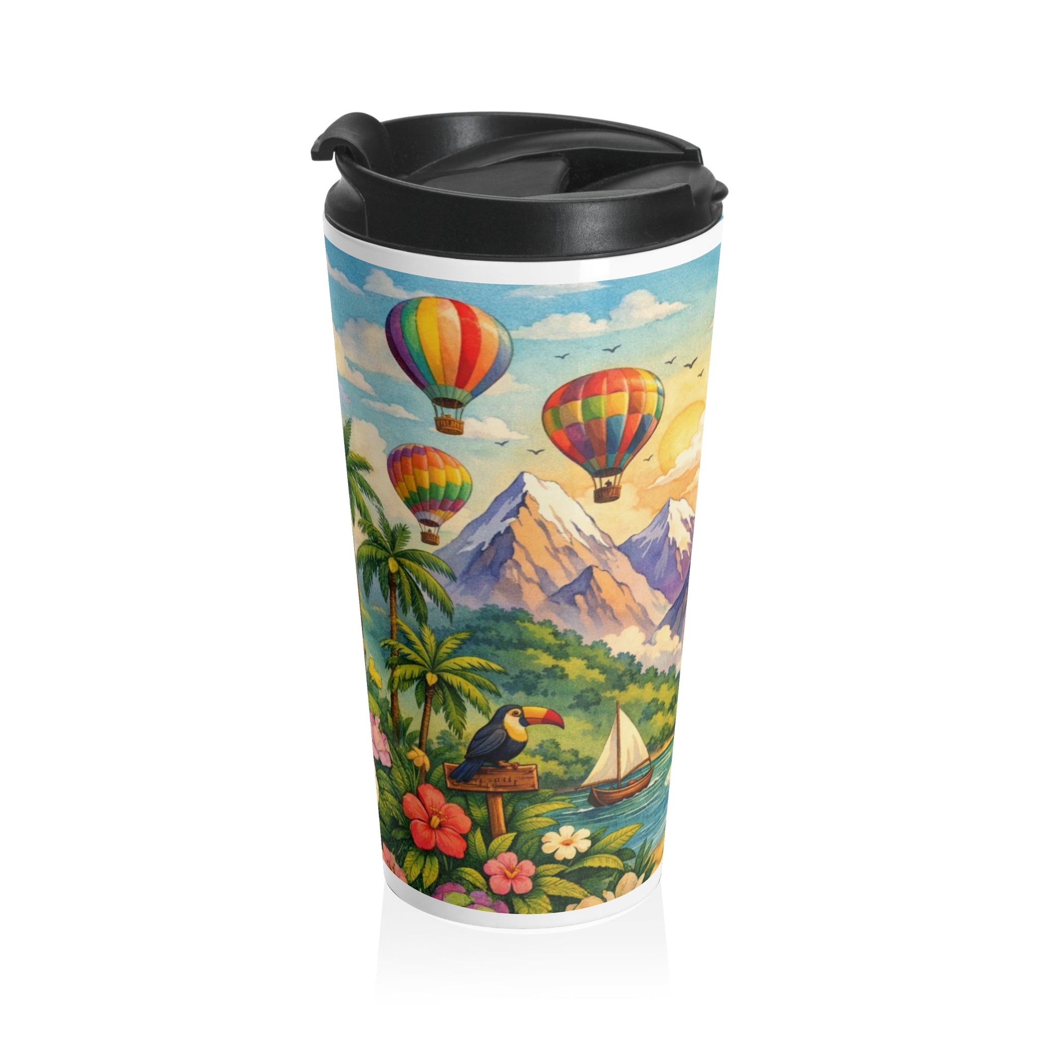 Hot Air Balloon Adventure Stainless Steel Travel Mug