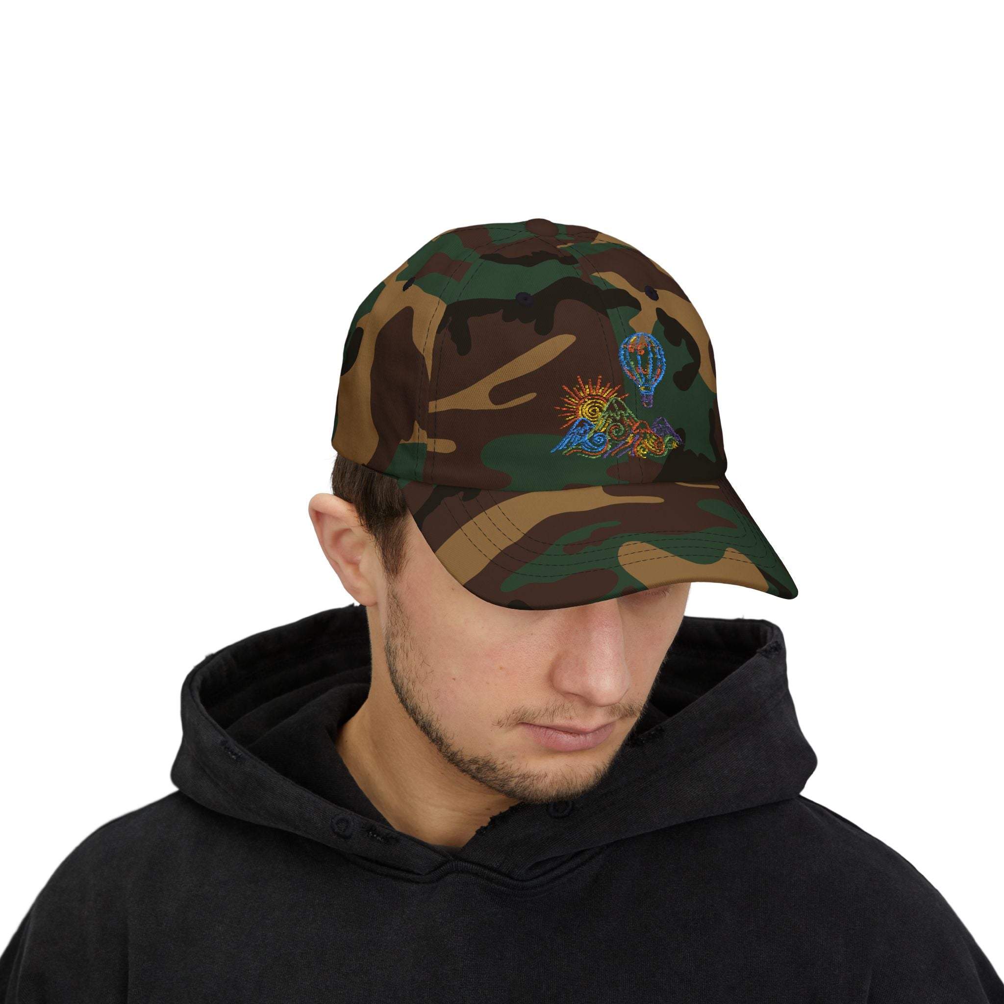 Hot Air Balloon Mountain Pastel Hat