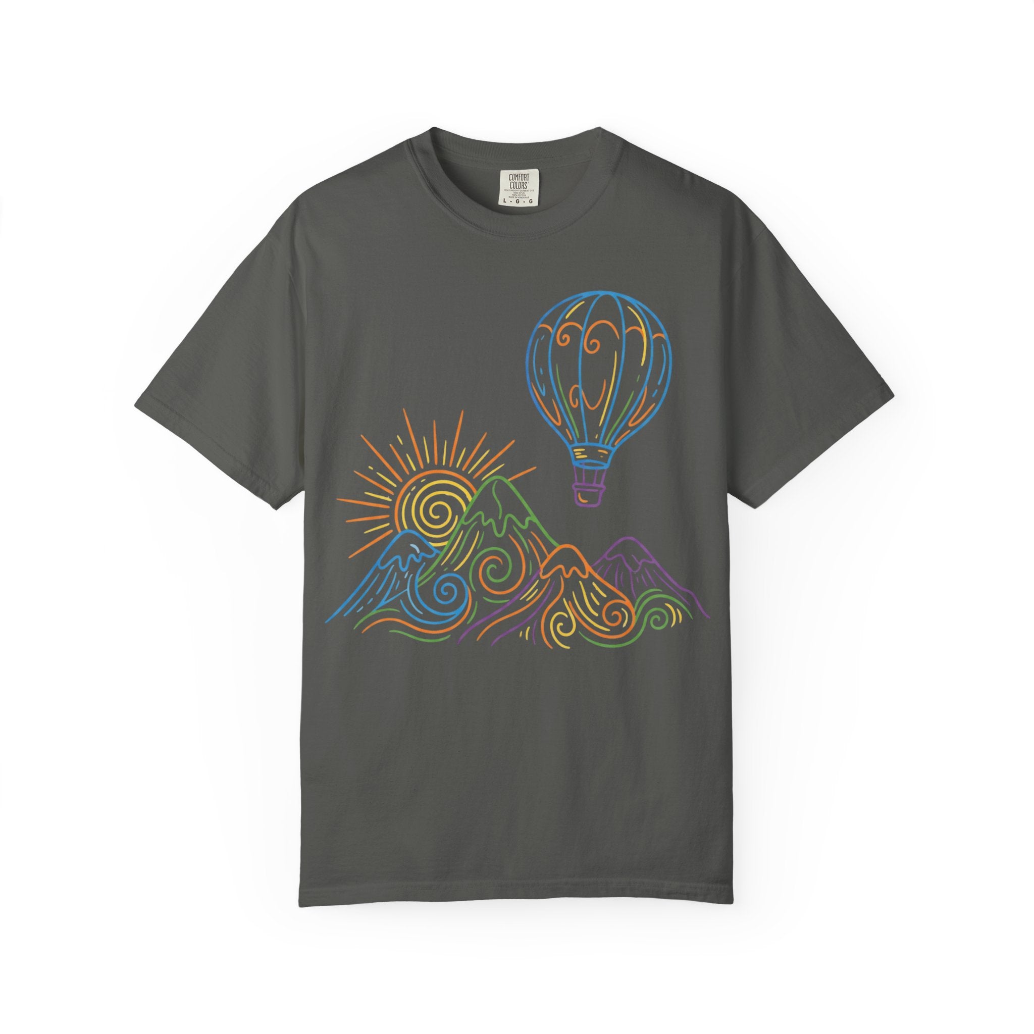 Hot Air Balloon Mountain Pastel T-Shirt