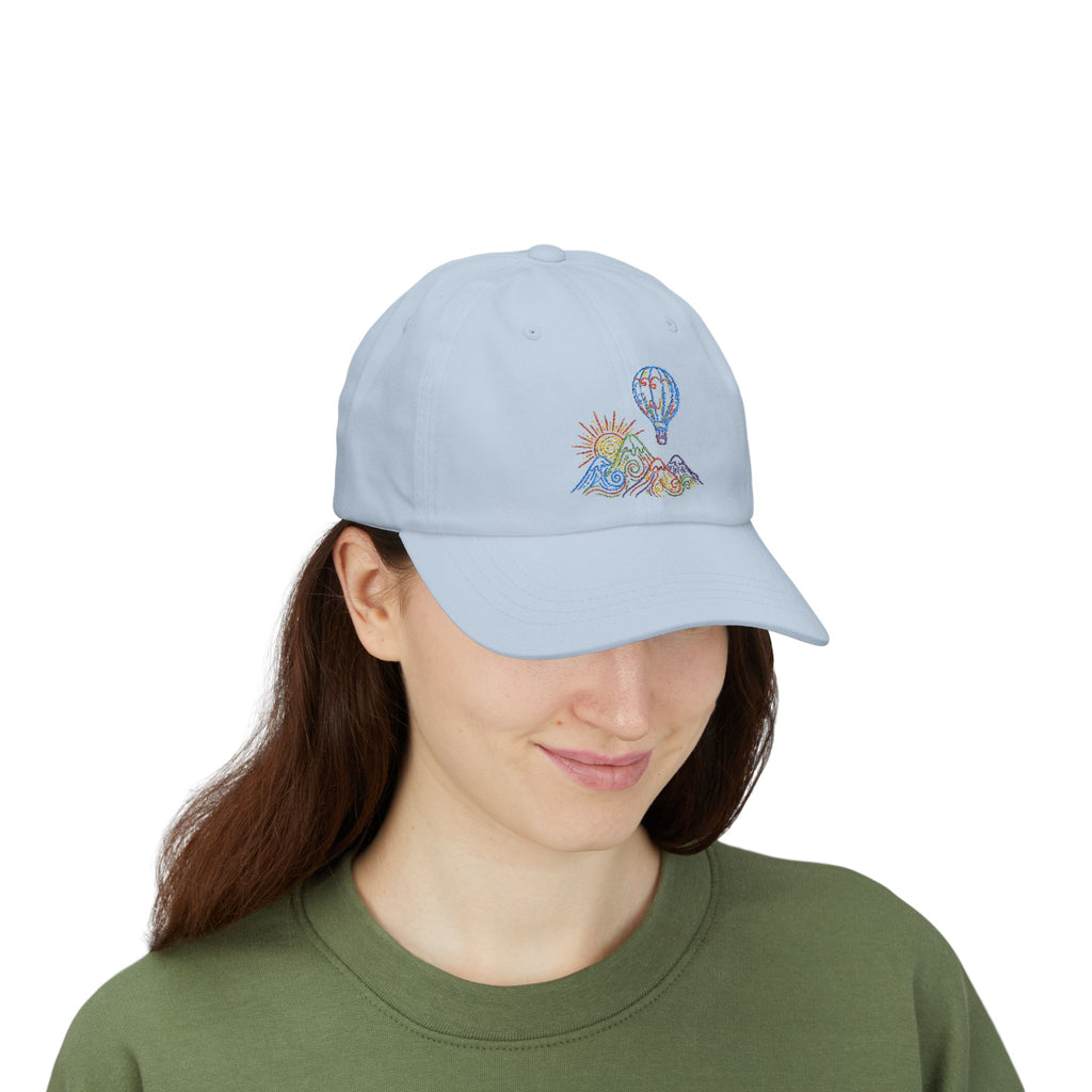 Hot Air Balloon Mountain Pastel Hat