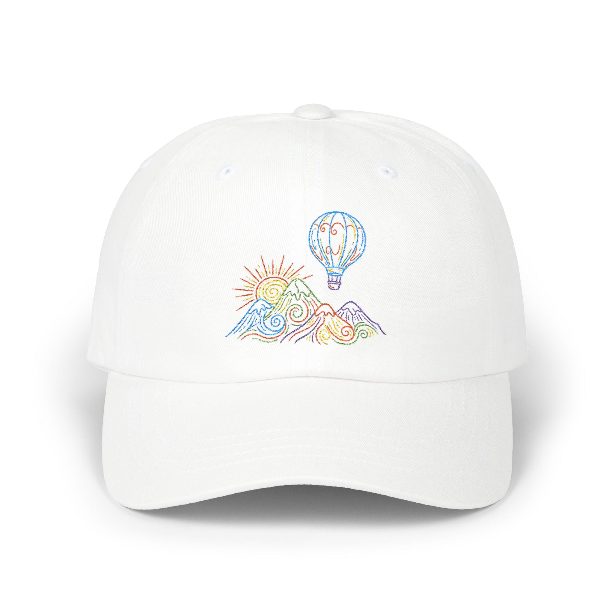 Hot Air Balloon Mountain Pastel Hat
