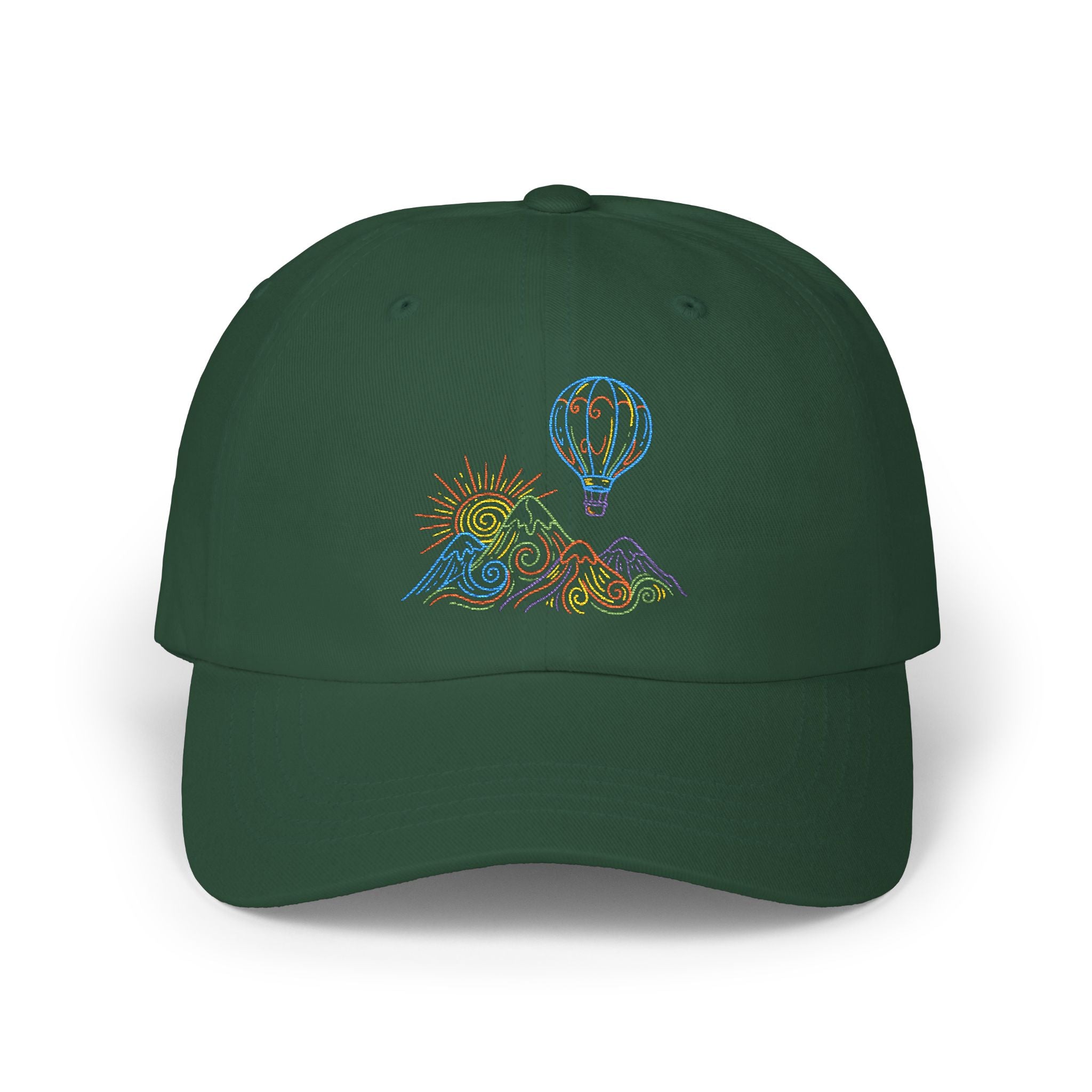 Hot Air Balloon Mountain Pastel Hat