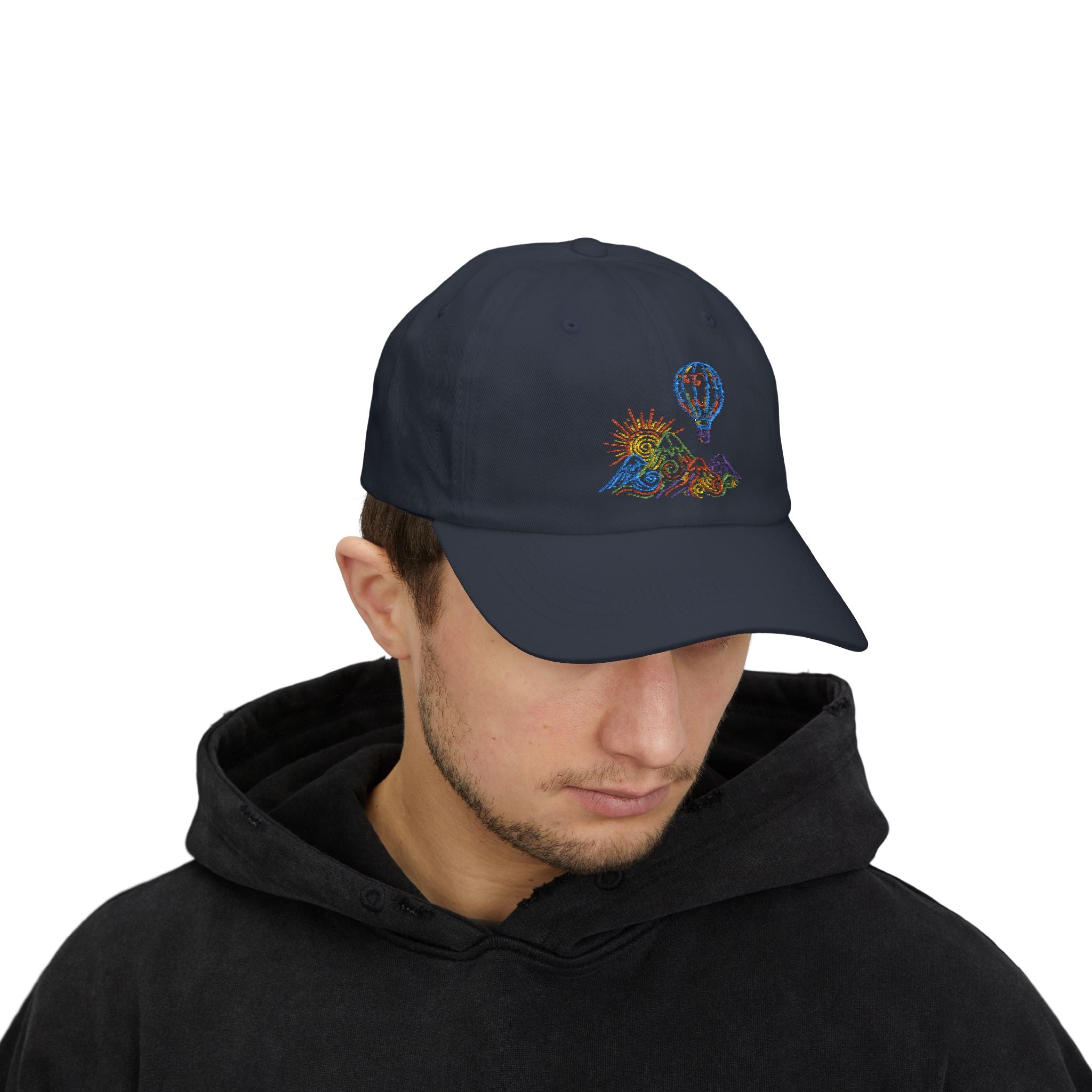Hot Air Balloon Mountain Pastel Hat