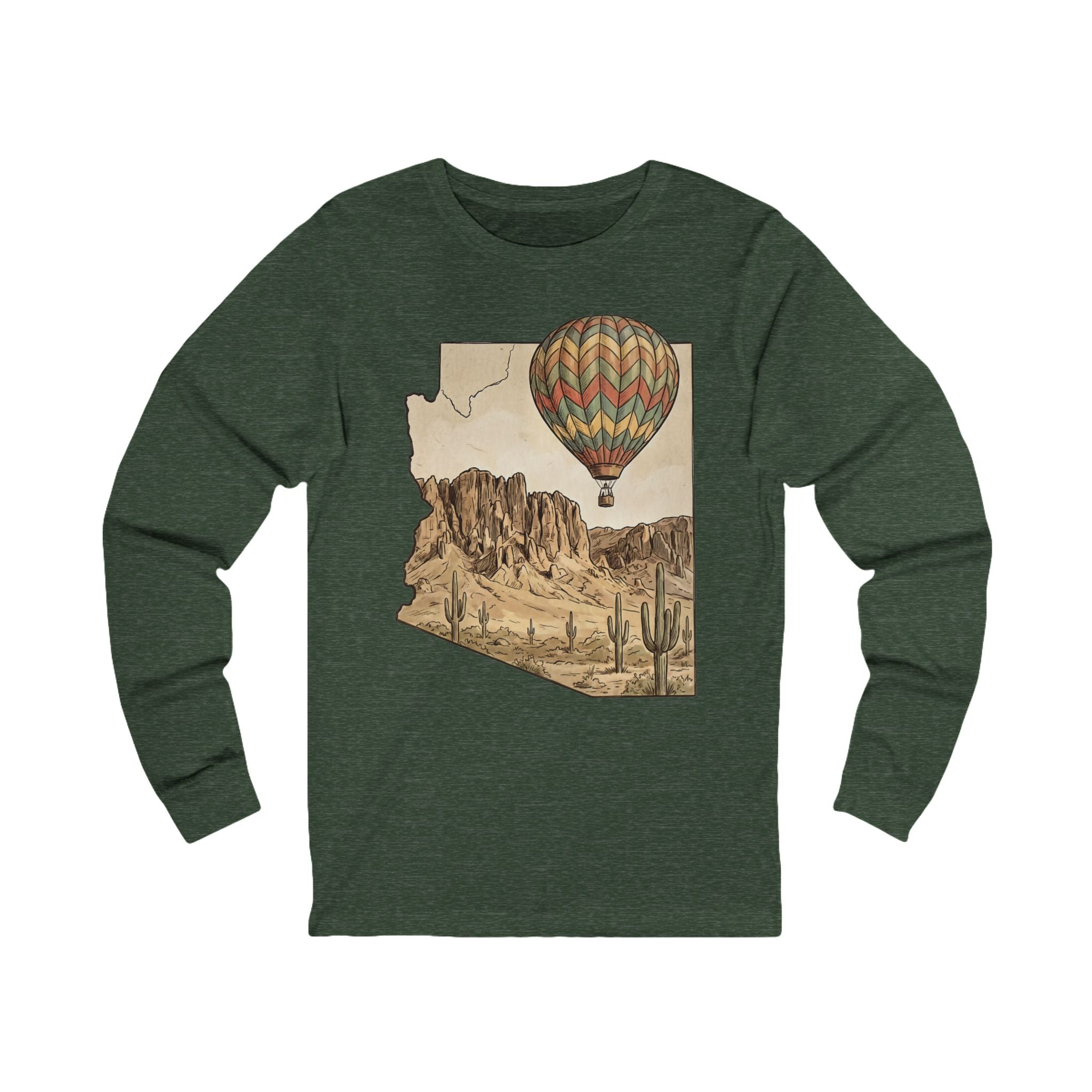 Grand Canyon Arizona Hot Air Balloon Long Sleeve Tee