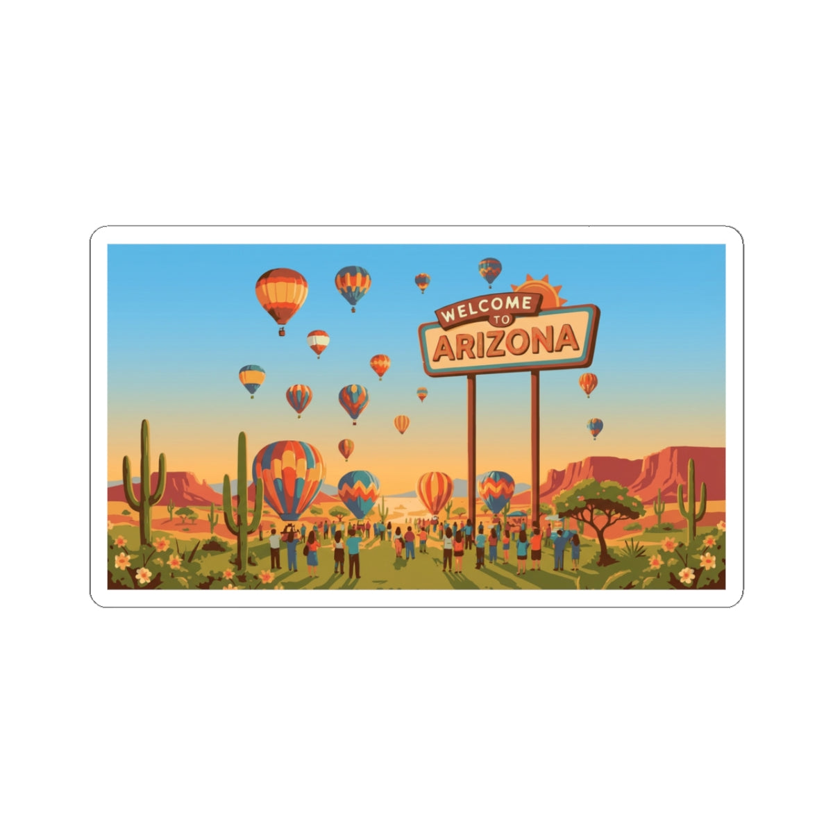 Welcome to Arizona Hot Air Balloons Sticker