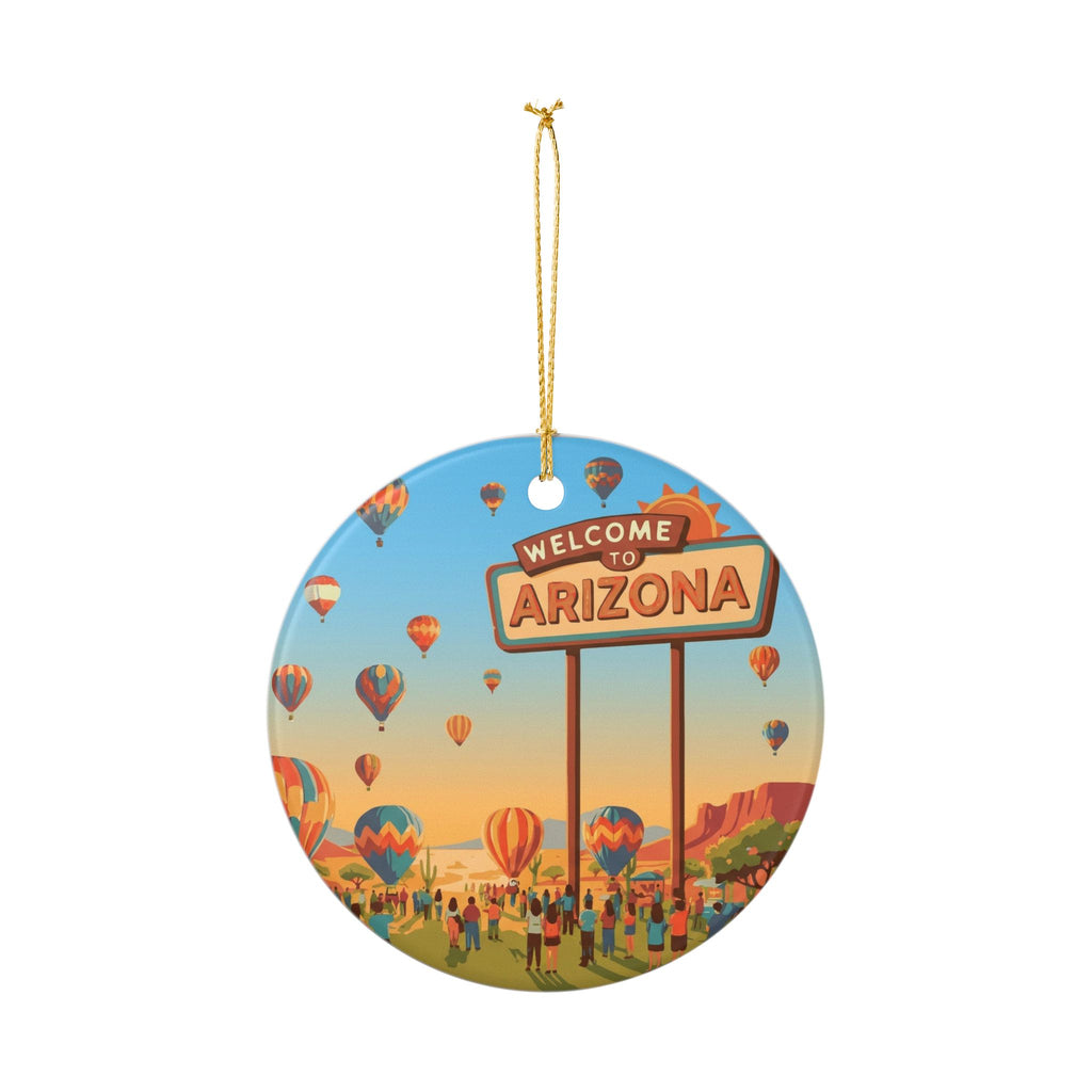 Arizona Hot Air Balloon Ceramic Ornament – Welcome to Arizona Souvenir
