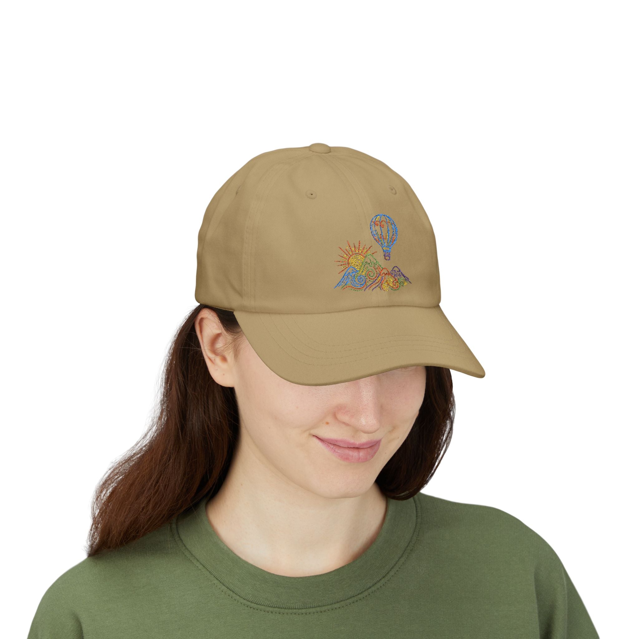Hot Air Balloon Mountain Pastel Hat