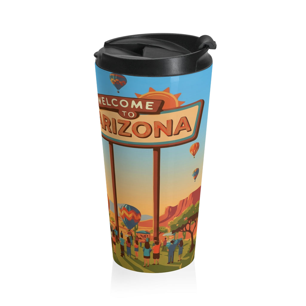 Welcome to Arizona Hot Air Balloon Stainless Steel Scenic Tumbler Travel Mug