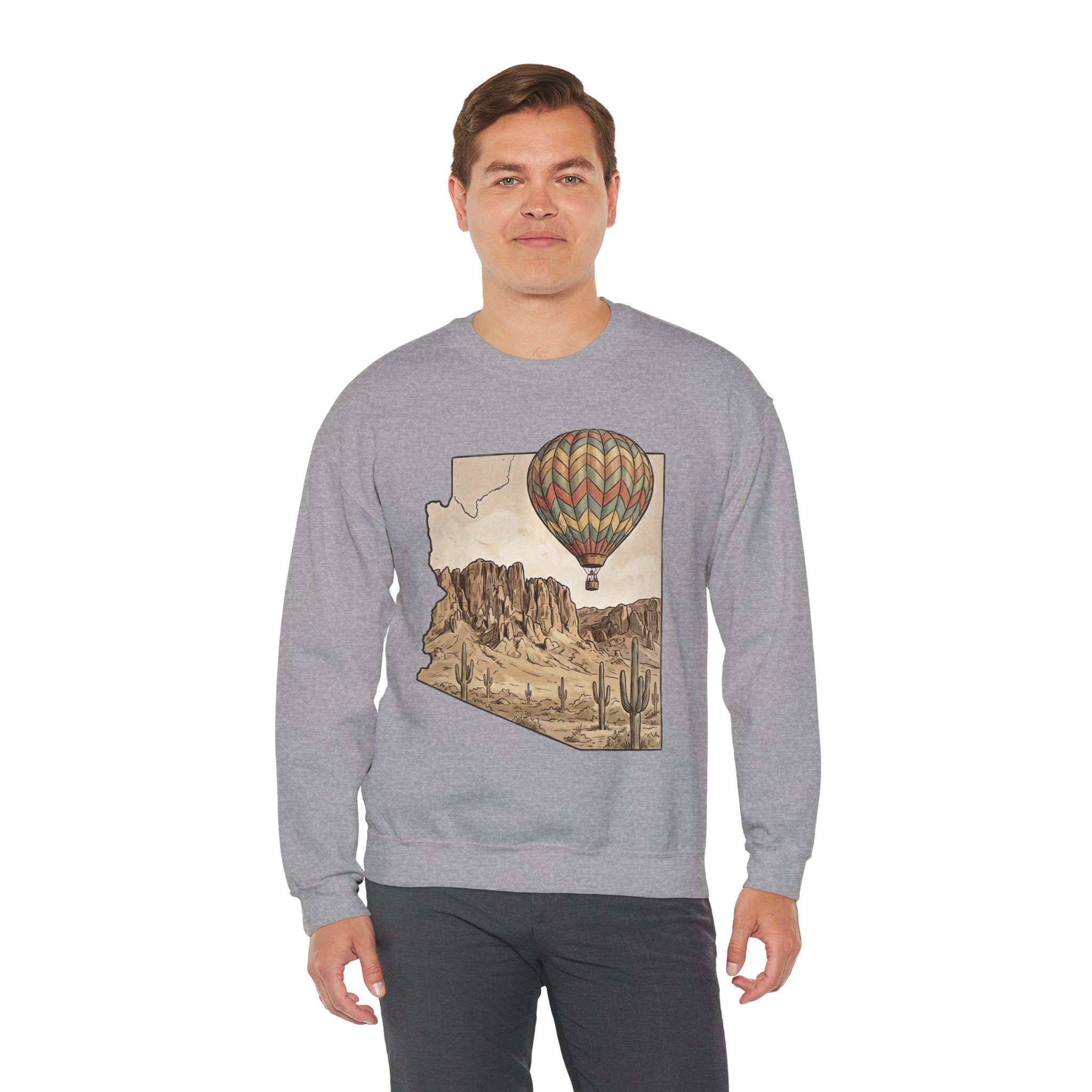 Grand Canyon Arizona Hot Air Balloon Crewneck Sweater