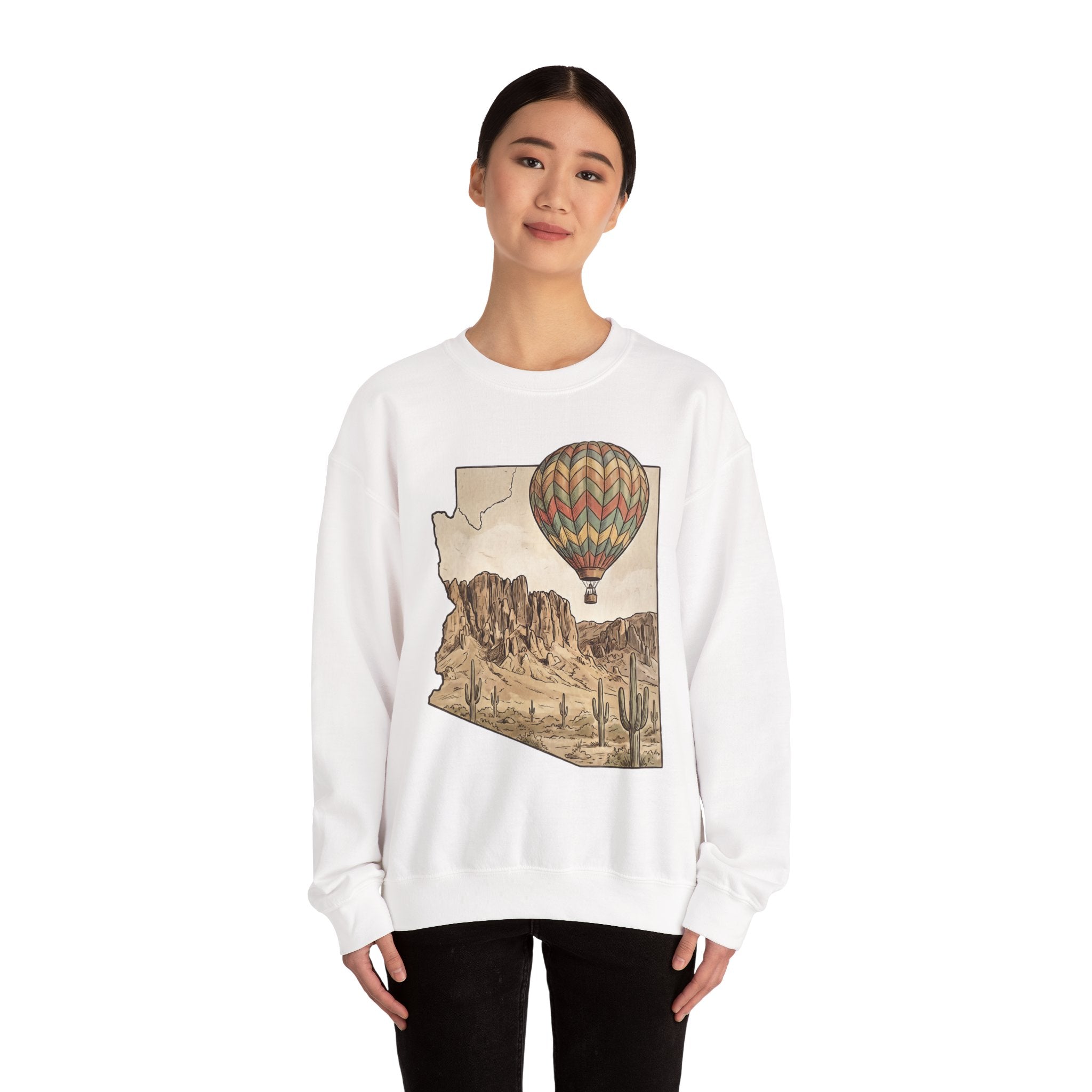 Grand Canyon Arizona Hot Air Balloon Crewneck Sweater