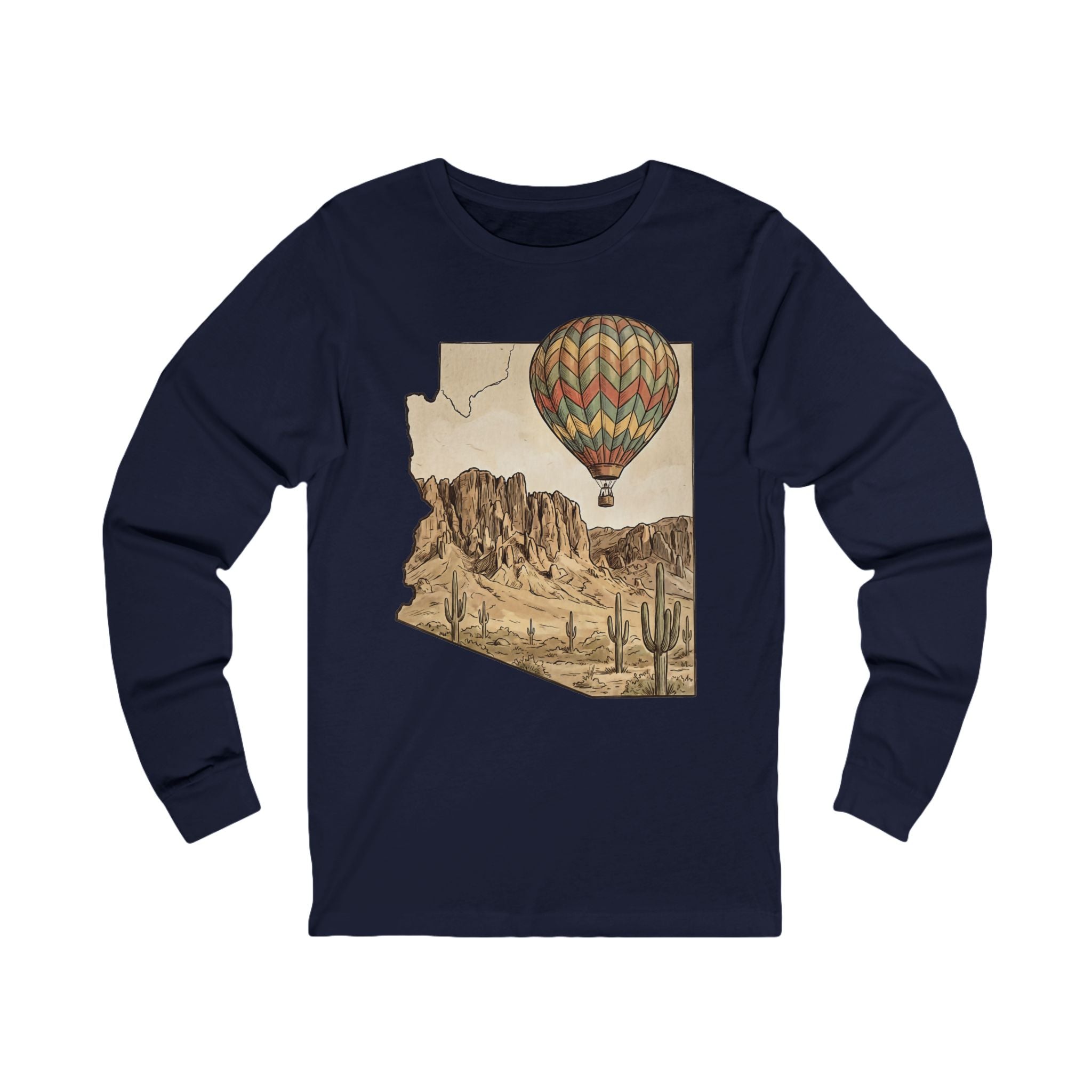 Grand Canyon Arizona Hot Air Balloon Long Sleeve Tee