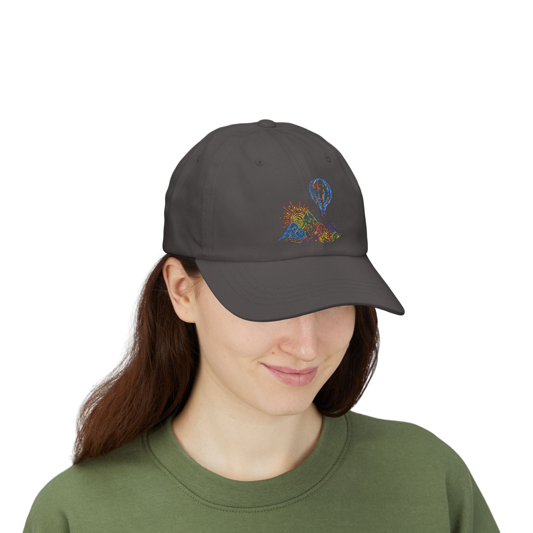 Hot Air Balloon Mountain Pastel Hat