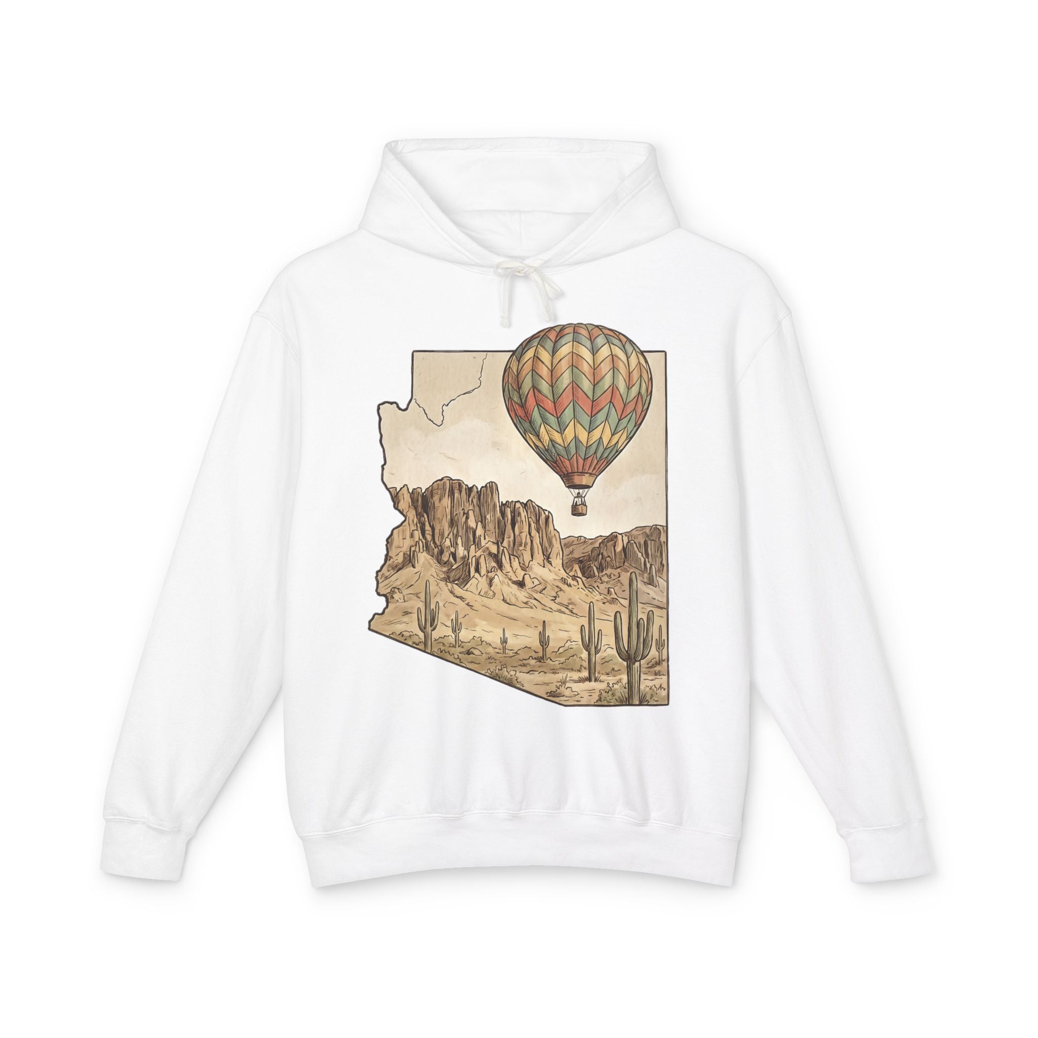 Grand Canyon Arizona Desert Hot Air Balloon Hoodie