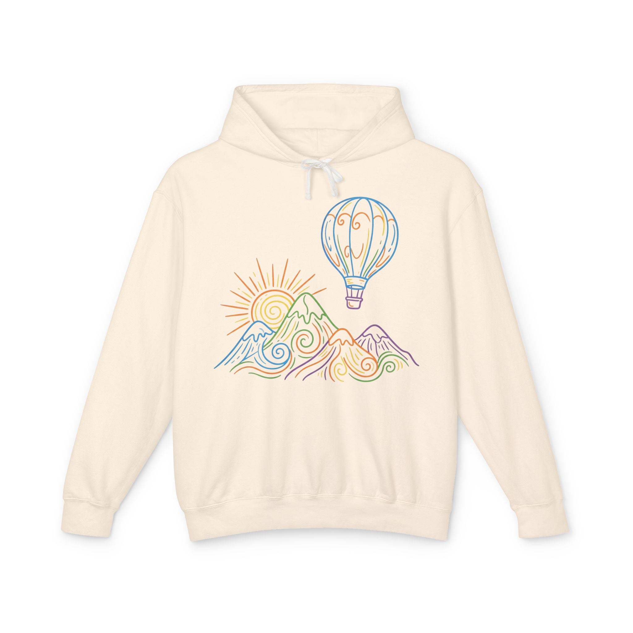 Hot Air Balloon Mountain Pastel Hoodie
