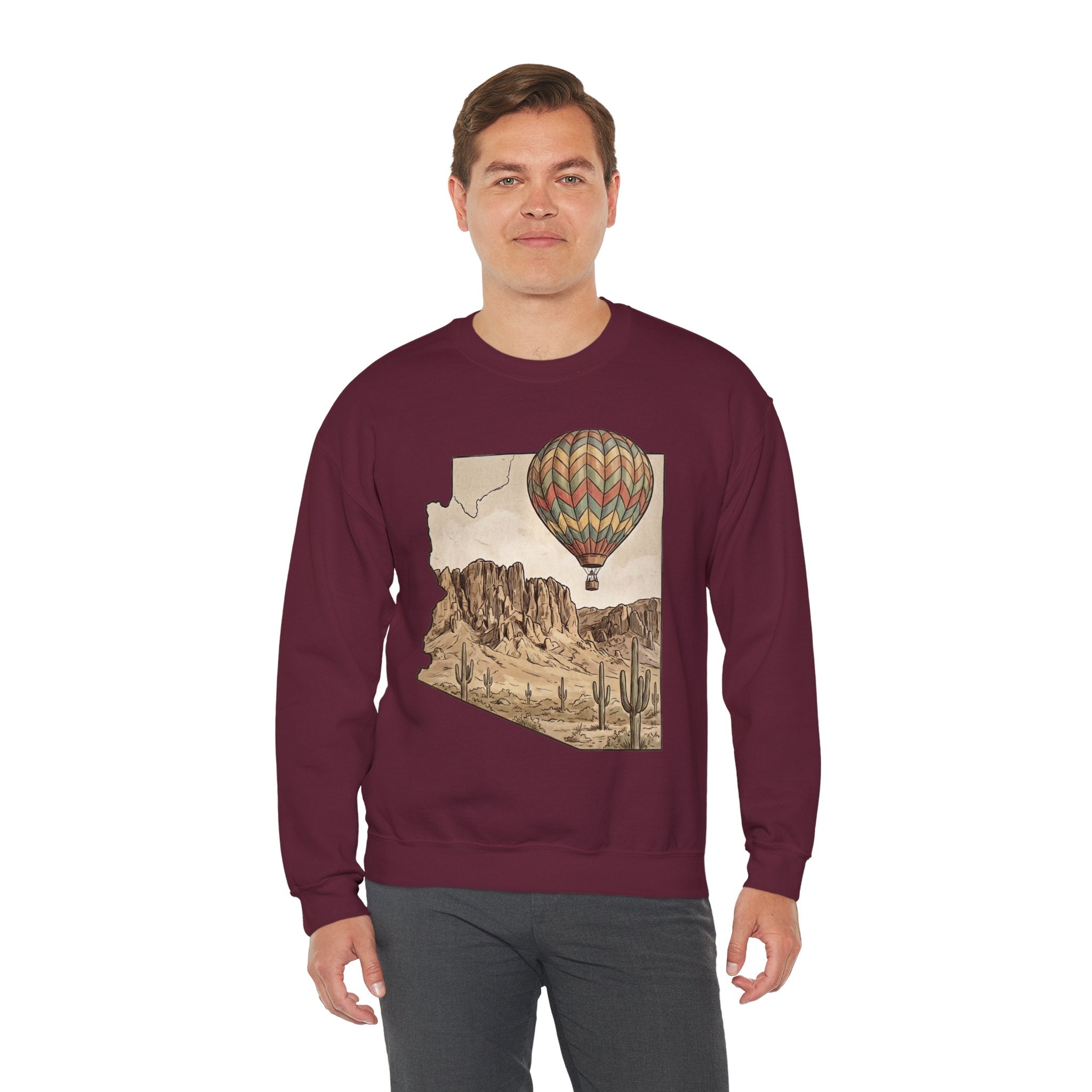 Grand Canyon Arizona Hot Air Balloon Crewneck Sweater
